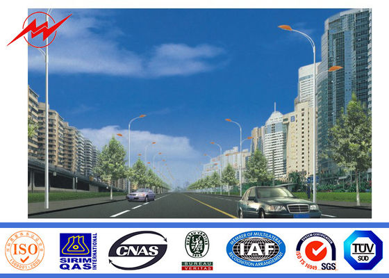 Iluminazione pubblica pali decorativa rotonda, braccio pali leggeri commerciali di HDG del doppio gioco