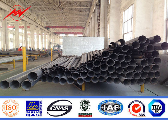 110kv doppio Palo d'acciaio galvanizzato circuito, linea di trasmissione della immersione calda Palo