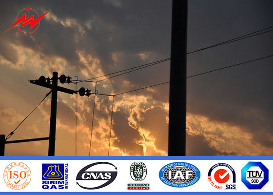 220kv spessore Palo d'acciaio galvanizzato ottagonale di alta tensione 3mm