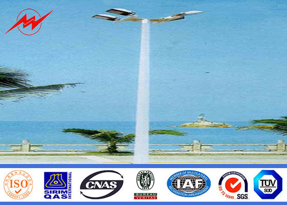 Professionista 25m palo leggero quadrato all'aperto d'acciaio galvanizzato 8 lati 10 chilovolt ~550 chilovolt