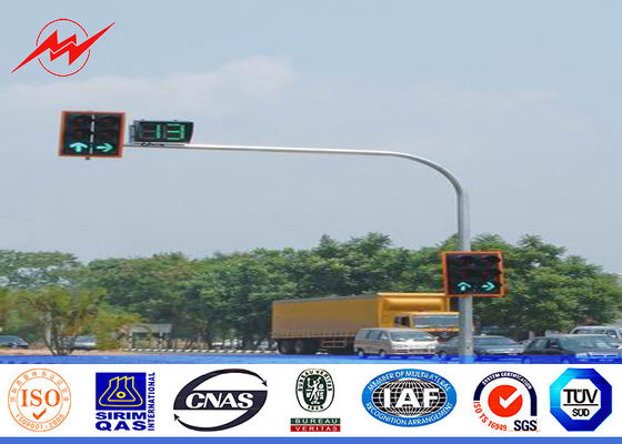 spessore galvanizzato singolo sostegno di palo di iluminazione pubblica di traffico di 6m 3mm