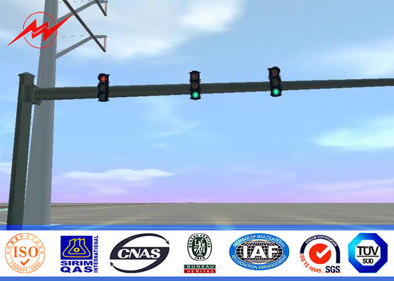 Conico/intorno al rivestimento della polvere di 5m ha galvanizzato Palo d'acciaio per il sistema dei trasporti