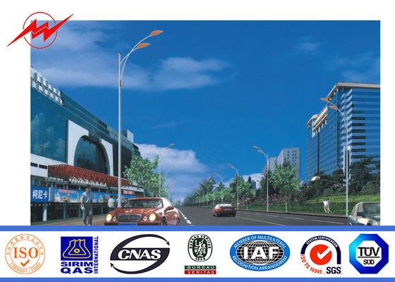 doppio parcheggio del braccio 4mm di 12M palo leggero con il braccio trasversale di 1.5M