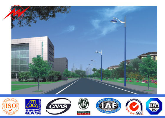 Singola lampada di via del braccio 10m Q235 del giardino Palo con galvanizzazione della immersione calda