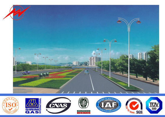 Singola lampada di via del braccio 10m Q235 del giardino Palo con galvanizzazione della immersione calda