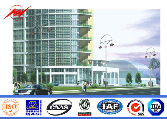 Singola lampada di via del braccio 10m Q235 del giardino Palo con galvanizzazione della immersione calda