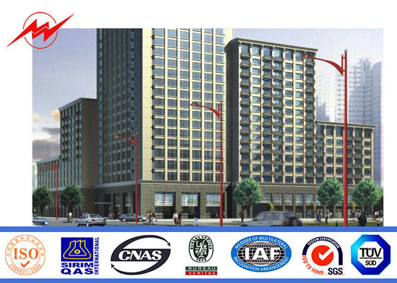 Singola lampada di via del braccio 10m Q235 del giardino Palo con galvanizzazione della immersione calda