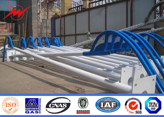 Doppio iluminazione pubblica pali galvanizzata braccio solare ottagonale con la flangia
