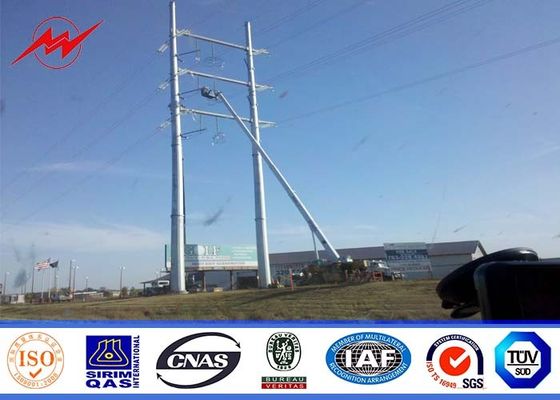 classe di 23M una corrente elettrica galvanizzata Palo per distribuzione della trasmissione 132KV con spessore di 6mm