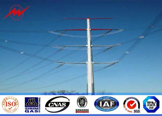 Pallone di acciaio galvanizzato a caldo di 60 ft di lunghezza 70 ft di lunghezza 90 ft per la distribuzione di energia elettrica