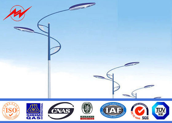 strada principale galvanizzata Pali d'acciaio dei pali di illuminazione della via della IMMERSIONE calda Q345 di 8M con il singolo braccio