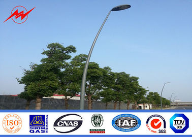 strada principale galvanizzata Pali d'acciaio di pali di iluminazione pubblica della immersione calda S345 di 12M con le armi trasversali