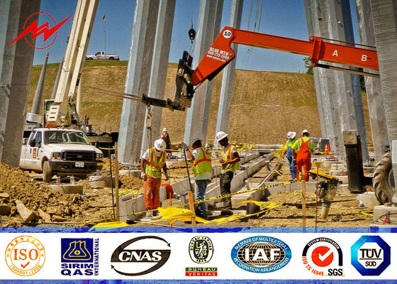 palo pratico d'acciaio affusolato 14m struttura il potere palo con la protezione rampicante della scala