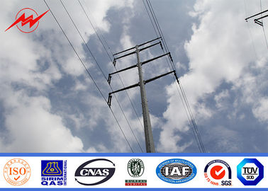 69KV corrente elettrica affusolata poligonale galvanizzata acciaio Palo per la linea di trasmissione ad alta tensione progetto