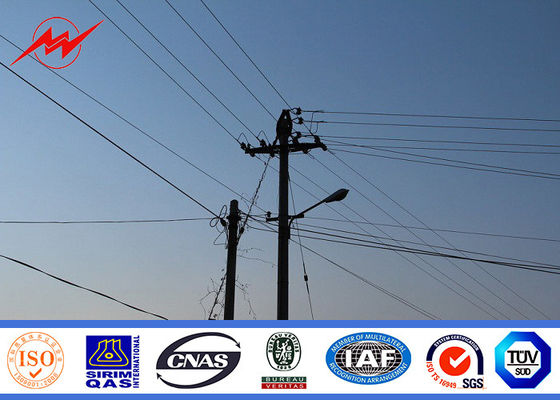 10kv - 550kv 500Dan elettrico Palo tubolare d'acciaio per la linea elettrica della trasmissione 11kv