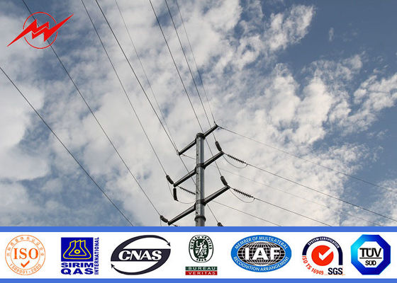 10kv - spessore d'acciaio galvanizzato di Pali 3mm della immersione calda 550kv per la linea di distribuzione