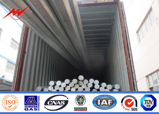 linea di trasmissione galvanizzata di Electric Power della immersione calda 10kV Pali d'acciaio tubolari