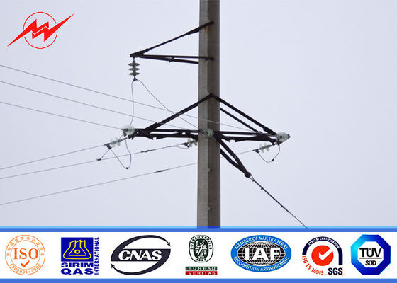 potere pali d'acciaio AWS D 1,1 di galvanizzazione della immersione calda di 95FT NGCP Filippine