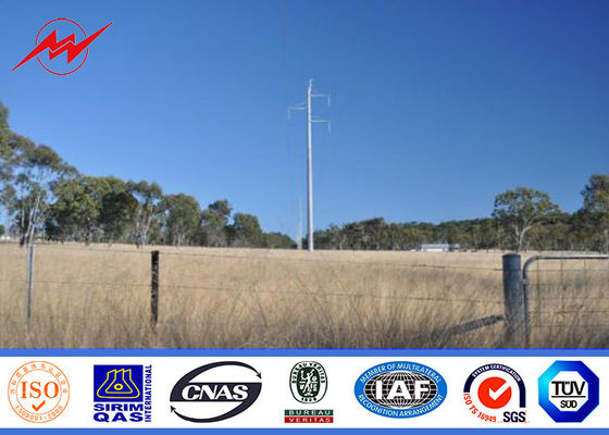 potere pali d'acciaio AWS D 1,1 di galvanizzazione della immersione calda di 95FT NGCP Filippine