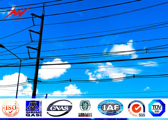 Il metallo poligonale 69kv pali pratici d'acciaio di 70FT ha galvanizzato la norma del trattamento di superficie ASTM A123 della struttura