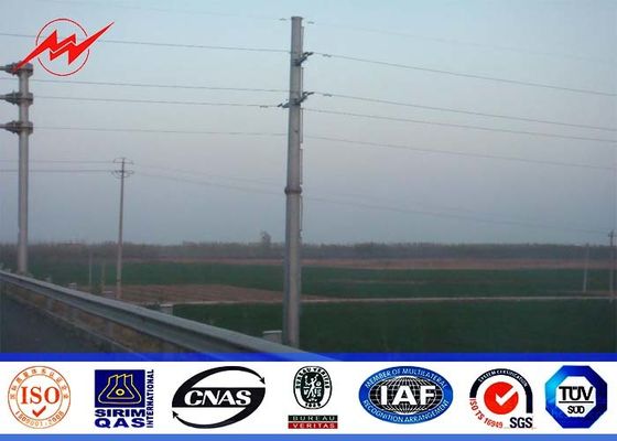 AWS D 1,1 69kv Electric Power tubolare d'acciaio Palo con il braccio trasversale galvanizzato