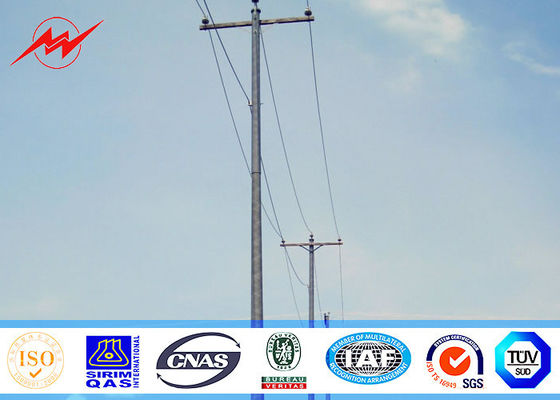 132kv potere d'acciaio ad alta resistenza palo per spessore di distribuzione 15mm della trasmissione