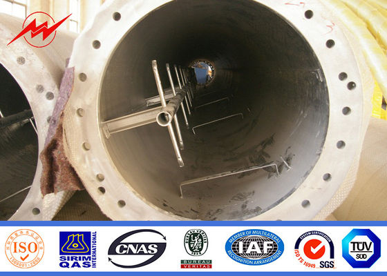 Torre autosufficiente galvanizzata della grata, torre di Palo dell'antenna di telecomunicazione mono