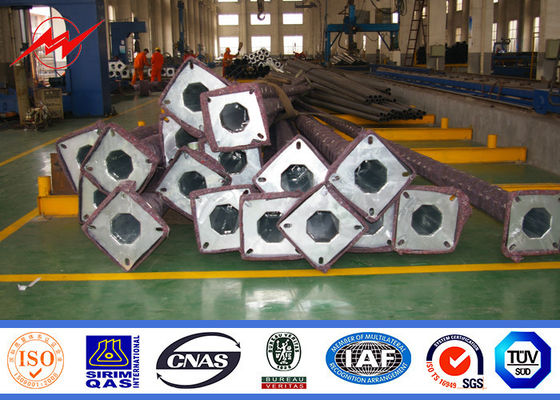 Iluminazione pubblica pali provvista di cardini ottagonale galvanizzata di Q235 10m metà di con spessore di 4mm