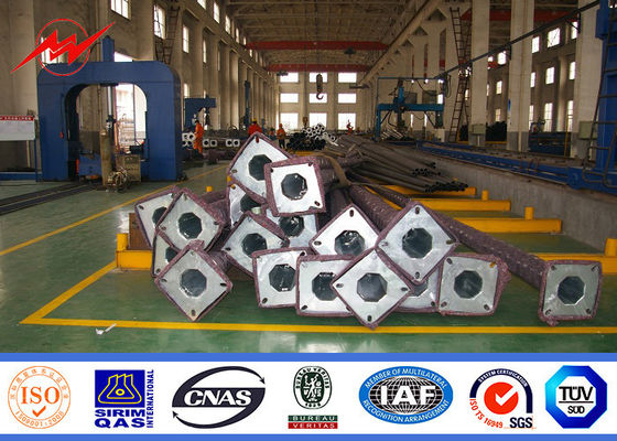 S500MC galvanizzato ha curvato iluminazione pubblica pali provvista di cardini ottagonale di 9M la metà di con spessore di 4mm