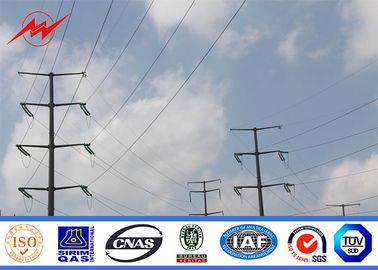 Potere palo d'acciaio conico per la linea di distribuzione, impianto elettrico Pali di galvanizzazione