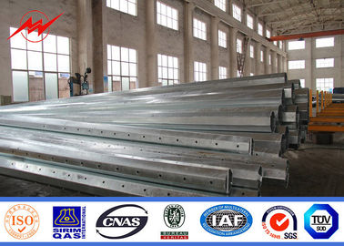 Potere palo d'acciaio conico per la linea di distribuzione, impianto elettrico Pali di galvanizzazione
