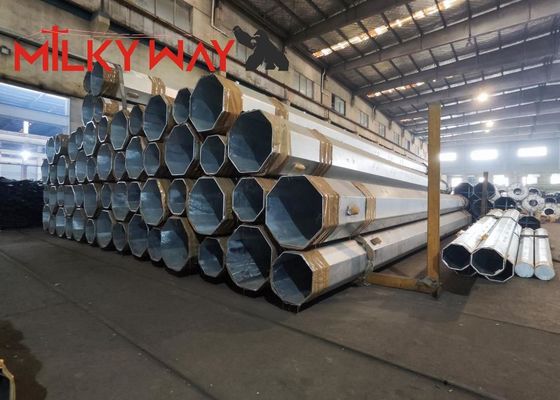 90ft Galvanizzato Mono Pole Tower per le telecomunicazioni con assemblaggio rapido e costruzione in acciaio domestico