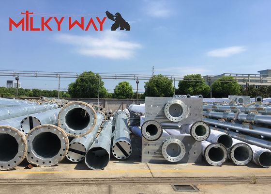 Palo elettrico da 80FT 90FT 1400kg bitume 5mm per trasmissione di energia elettrica