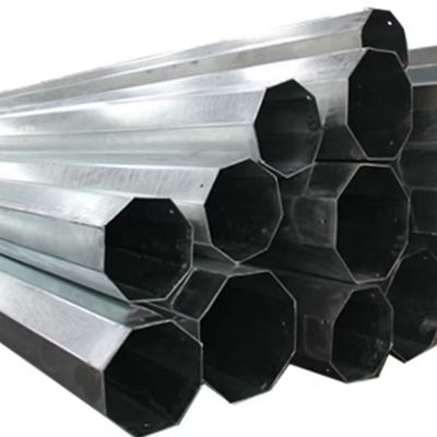 16m 800DaN 1000DaN Galvanized Electric Power Transmission Steel Pole for Direct Burial or Flange Type Installation