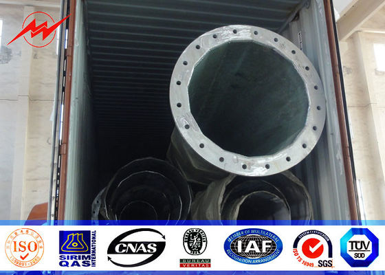 La distribuzione galvanizzata di Palo di corrente elettrica di 70ft per 132kv 69kv le Filippine proietta