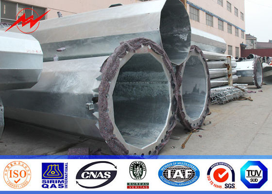 25ft a 75ft Concial elettrico hanno affusolato palo pratico d'acciaio, distribuzione di energia d'acciaio Palo 10kv ~ 550kv