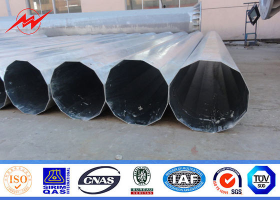 25ft a 75ft Concial elettrico hanno affusolato palo pratico d'acciaio, distribuzione di energia d'acciaio Palo 10kv ~ 550kv