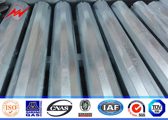 25ft a 75ft Concial elettrico hanno affusolato palo pratico d'acciaio, distribuzione di energia d'acciaio Palo 10kv ~ 550kv