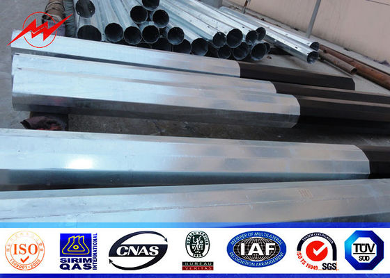 25ft a 75ft Concial elettrico hanno affusolato palo pratico d'acciaio, distribuzione di energia d'acciaio Palo 10kv ~ 550kv