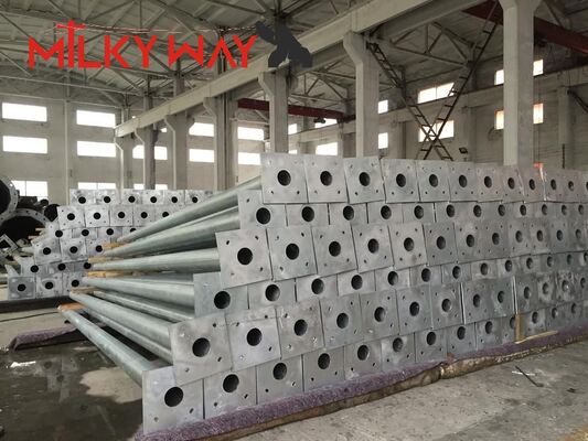 Palo luminoso per autostrada con palo per lampada da esterno zincato da 10 m