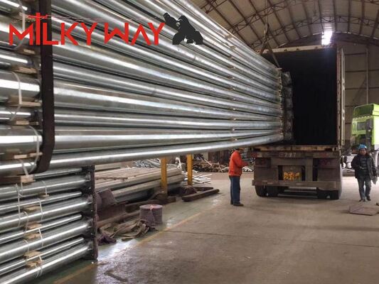 Palo luminoso per autostrada con palo per lampada da esterno zincato da 10 m