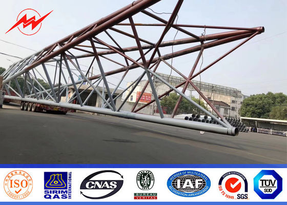 Telecomunicazioni d'acciaio di Telecommunic le mono Palo di comunicazione tre gambe si elevano con la norma della galvanizzazione 86