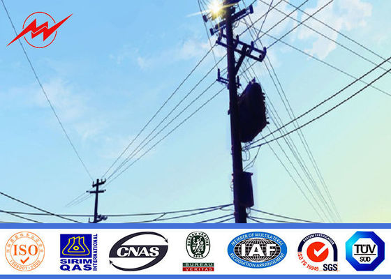 Prova Palo d'acciaio galvanizzato affusolato conico del vento per la linea progetto di distribuzione