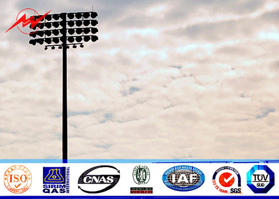 50M alta torre del faro dello stadio di palo leggero dell'albero di 60 luci di no. LED con il trasporto quadrato della lanterna
