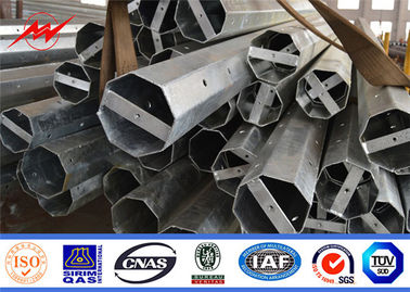 Potere palo d'acciaio, galvanizzazione elettrica d'acciaio di altezza di Q345 12m della immersione calda di Palo