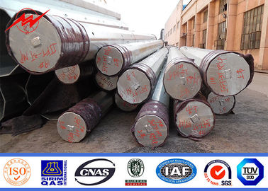 14m 2500 acciaio elettrico Palo galvanizzato Palo di sepoltura diretta di Dan 2 Segements unipolare