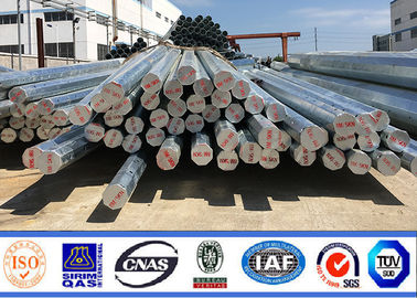 immersione calda Palo d'acciaio ottagonale galvanizzato di 8m 11m per la linea di trasmissione