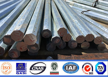 immersione calda Palo d'acciaio ottagonale galvanizzato di 8m 11m per la linea di trasmissione