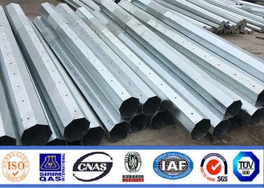 immersione calda Palo d'acciaio ottagonale galvanizzato di 8m 11m per la linea di trasmissione