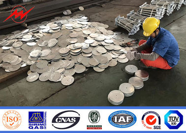 tipo 3 Palo d'acciaio galvanizzato Segements della flangia di 90FT unipolare con bitume